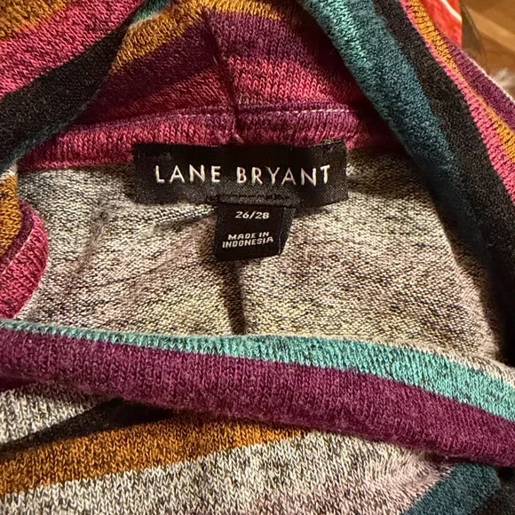 Lane Bryant Vibrant Striped Cowl Neck Sweater - Picture 4 of 4